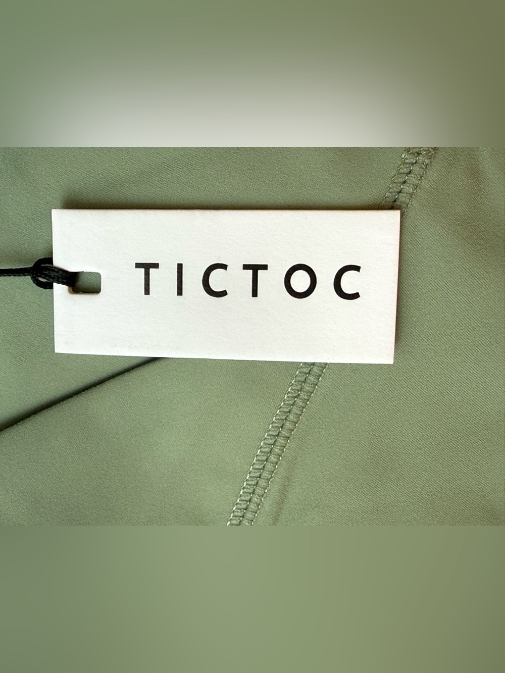 TicToc Crossover Waist Band Flare Leggings. Sage color. NWT - Picture 7 of 8